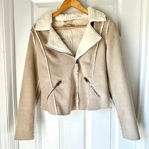 Lucky Brand Faux Suede Moto Jacket